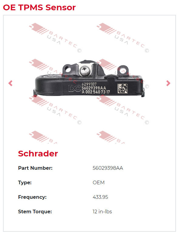 OE TPMS Sensor